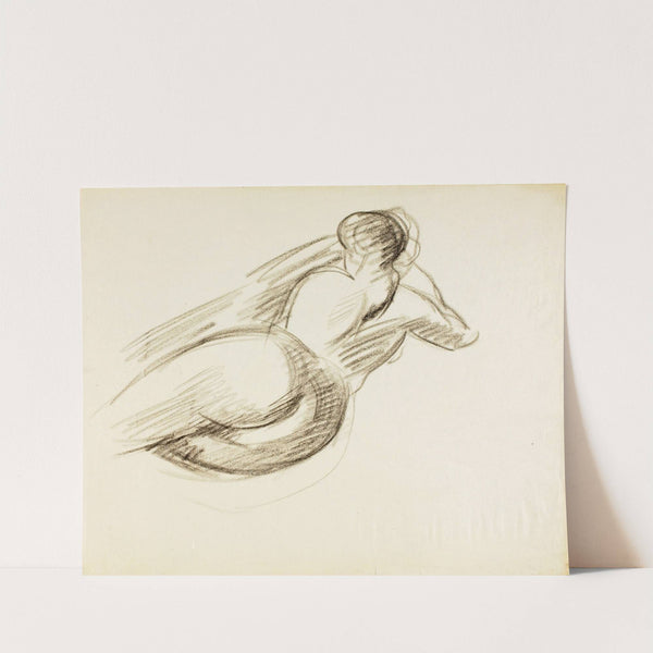 Reclining Female Nude, Back View by Carl Newman