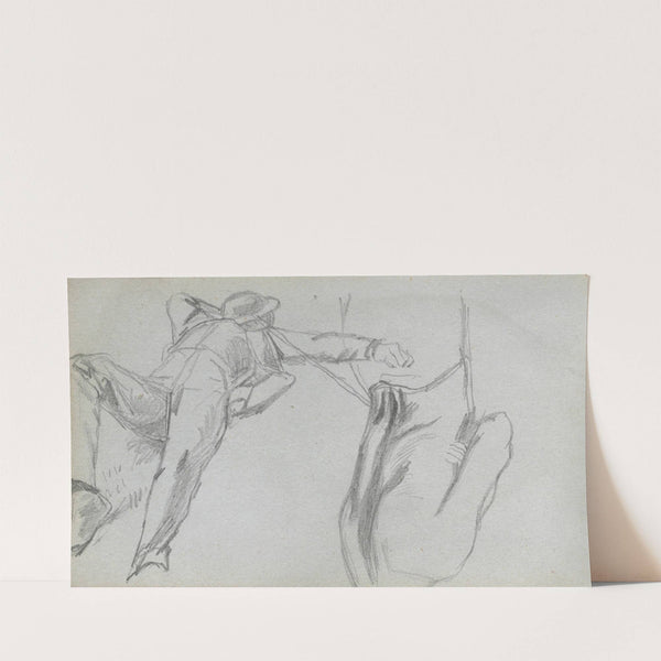 Reclining Figure and Figure from behind (1860s) by Ernest Meissonier