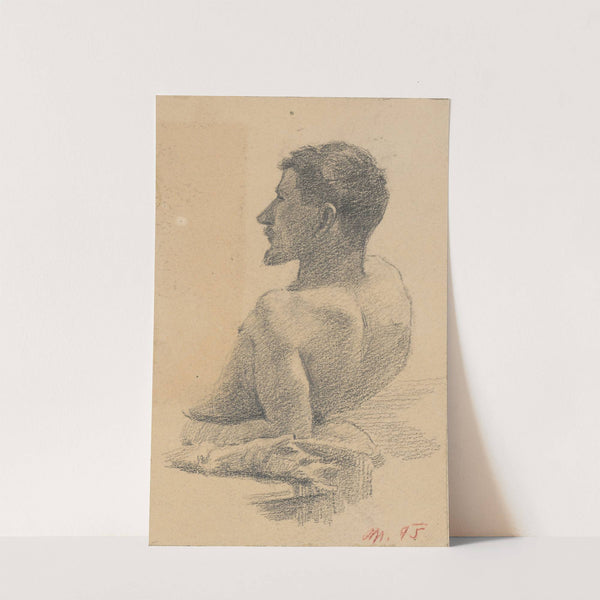 Reclining Male Nude - Waist Up by Milan Thomka Mitrovský