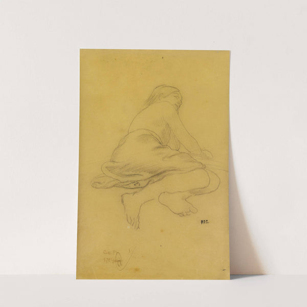 Reclining Semi-Draped Figure by Pierre Puvis de Chavannes