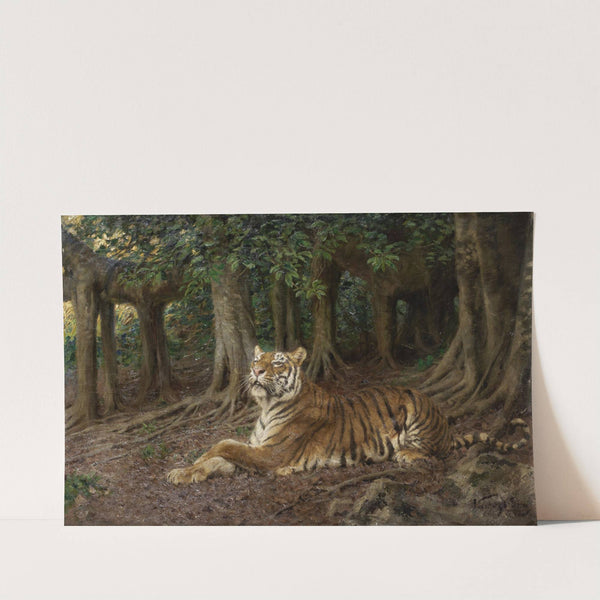 Reclining Tiger by Geza Vastagh