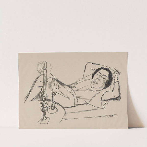 Reclining Woman (Portrait of Johanna Loeb) (1922) by Max Beckmann