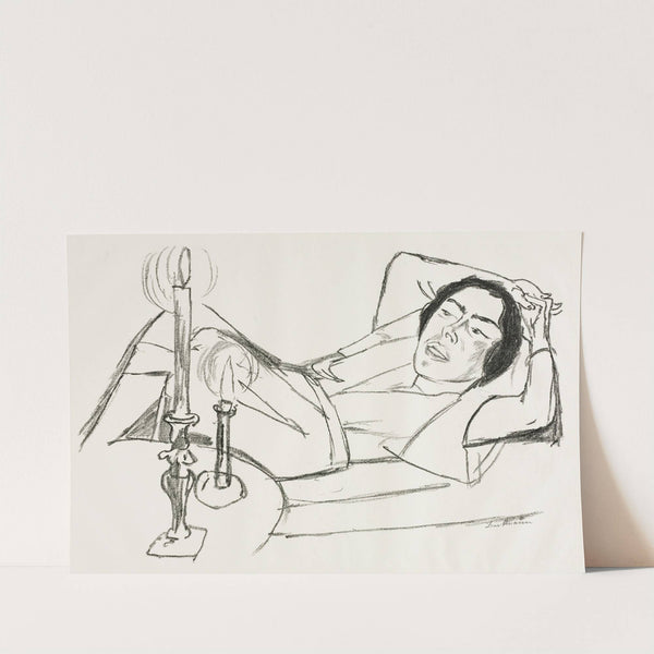 Reclining Woman (Portrait of Johanna Loeb) (1922) by Max Beckmann