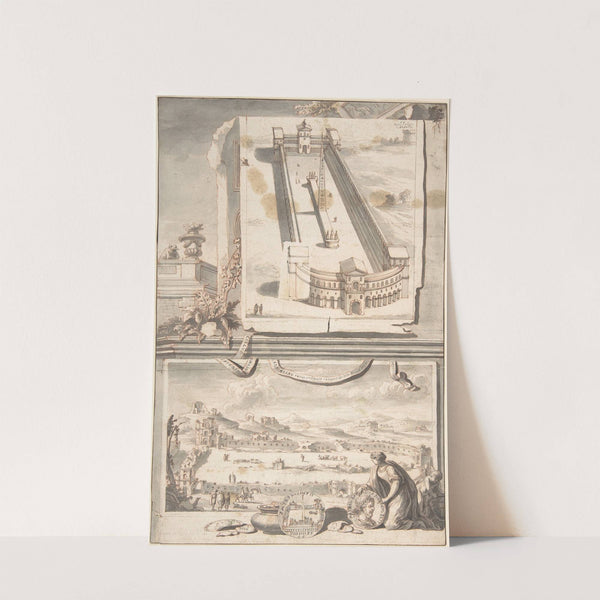 Reconstruction of the Circus of Caracalla (above) and a View of the Ruins (below) by Jan Goeree