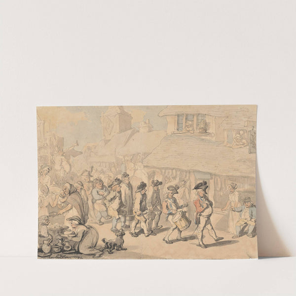 Recruiting soldiers at Brentford by Thomas Rowlandson