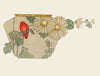 Red Bird & Flowers