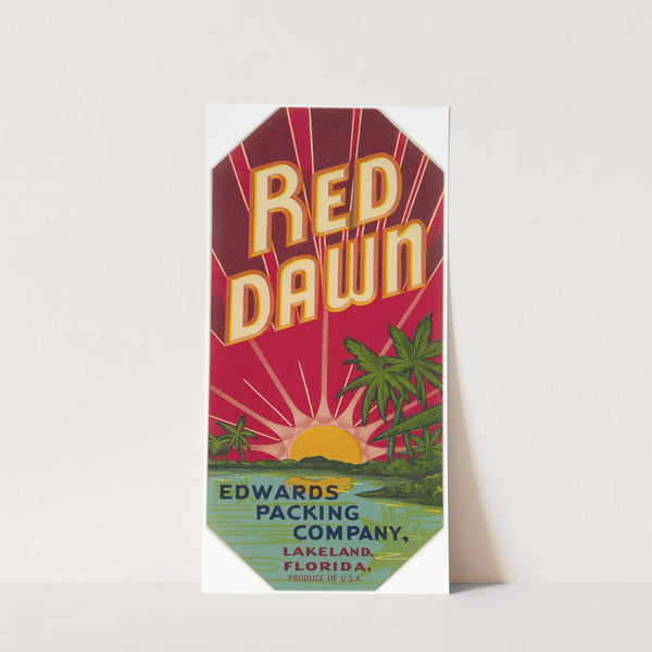 Red Dawn Produce Label (1930-1950)
