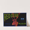 Red Deer Brand Produce Label (1940s)