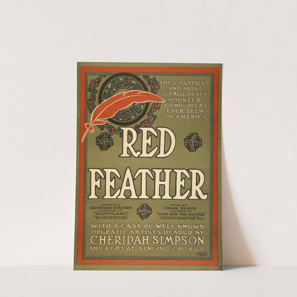 Red feather by Ackermann-Quigley Litho. Co