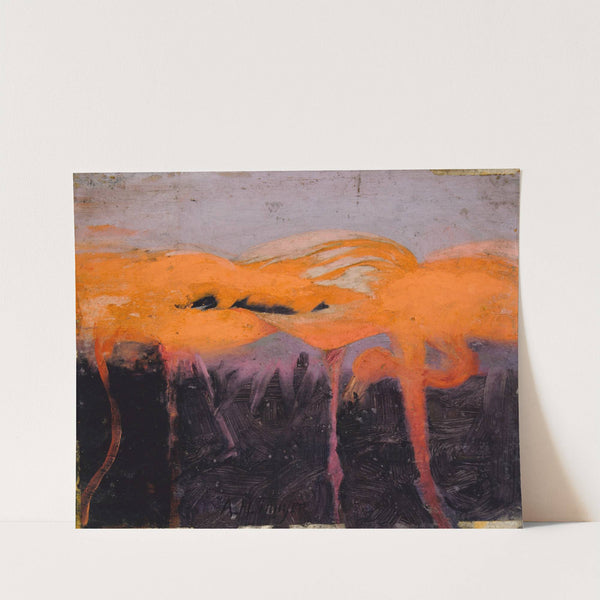 Red Flamingoes, study for book Concealing Coloration in the Animal Kingdom by Abbott Handerson Thayer