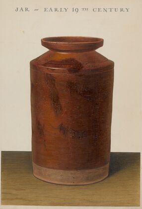 Red Glazed Preserve Jar