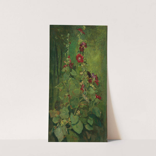 Red Hollyhocks by John La Farge
