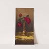 Red Roses in a Japanese Vase on a Gold Velvet Cloth (circa 1885-1890) by Martin Johnson Heade