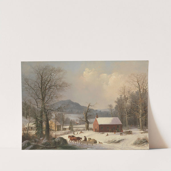 Red School House (Country Scene) (1858) by George Henry Durrie