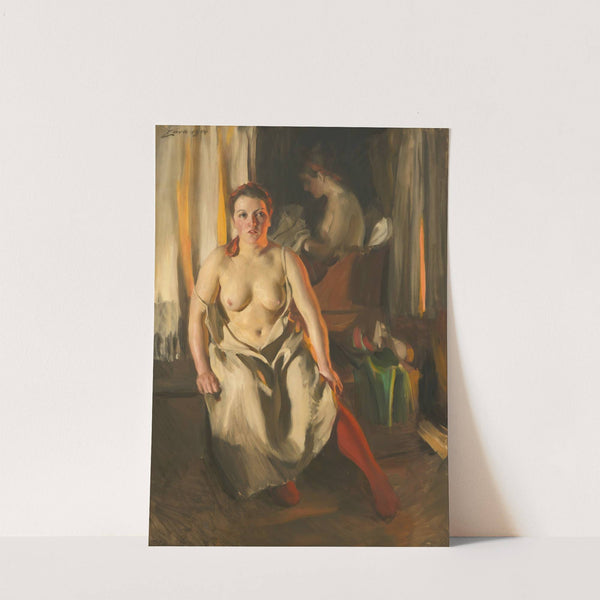 Red stockings (1914) by Anders Zorn
