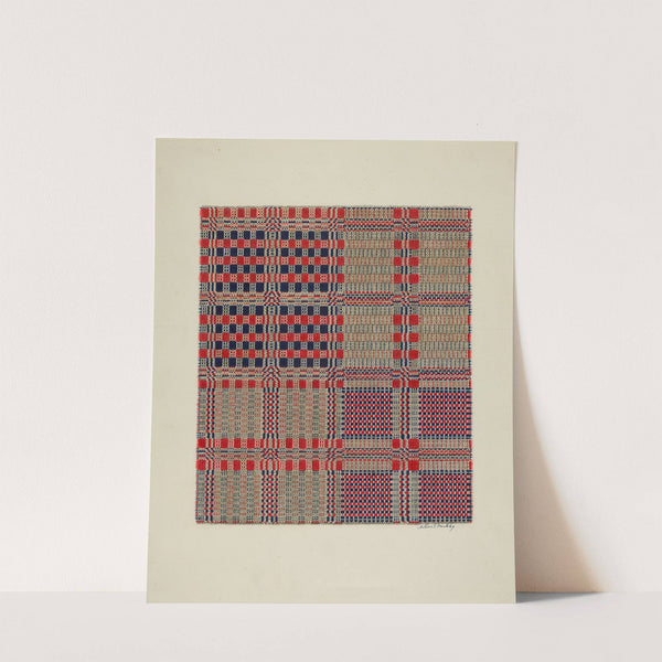 Red, White & Blue Coverlet by Arthur G. Merkley