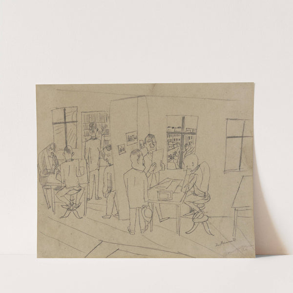 Redaktionszimmer (1924) by Max Beckmann