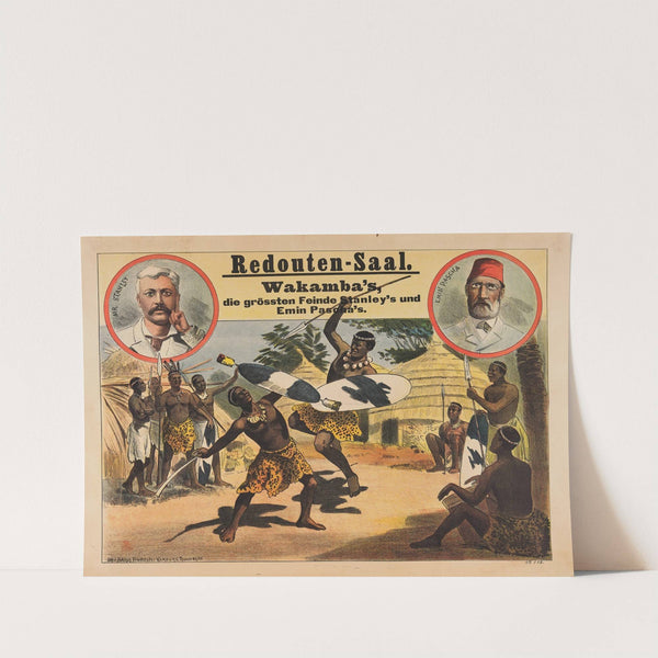 Redouten-Saal. Wakamba’s. Die größten Feinde Stanley’s und Emin Pascha’s (1890) by Adolf Friedländer Lith.