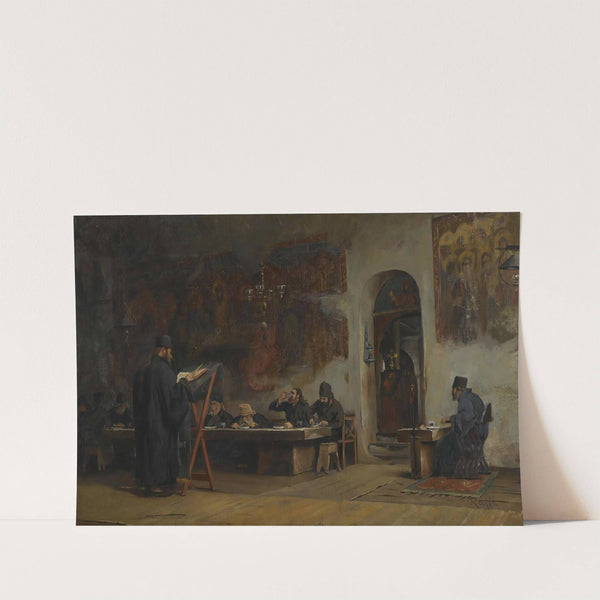 Refectory In A Greek Monastery (Mount Athos) by Theodoros Ralli