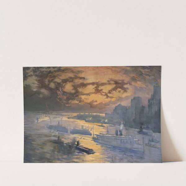 Reflective river by Joseph Pennell