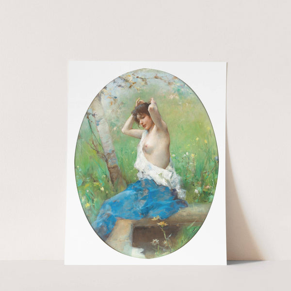 Refreshment by the Fountain by Émile-Auguste Pinchart