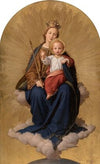 Regina Coeli; Virgin and Christ Child enthroned in the clouds