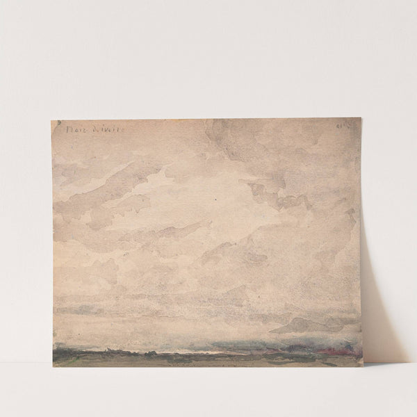 Regnerischer Himmel über einer Seelandschaft (1892) by Albert Anker