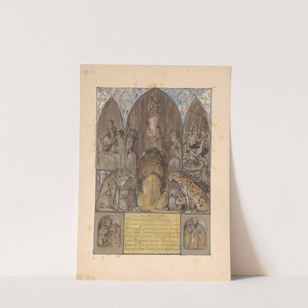 Reinaert spreekt tot koning Nobel en de verzamelde dieren by Bernard Willem Wierink