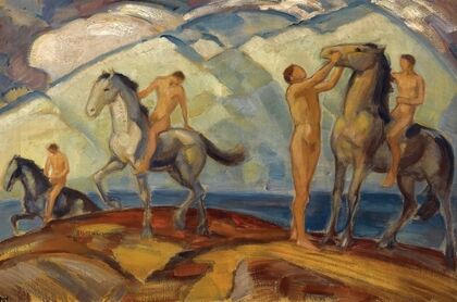 Reiter am Bergsee (Riders At A Mountain Lake)