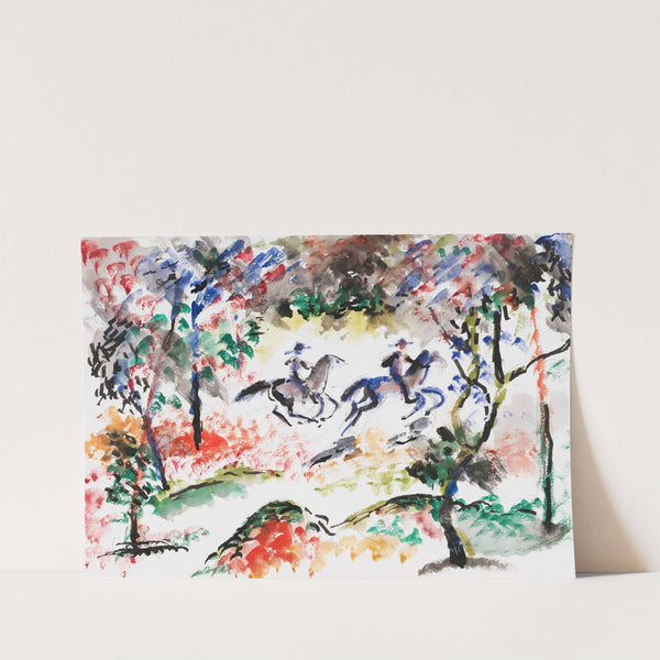 Reiter im Wald (1913) by August Macke