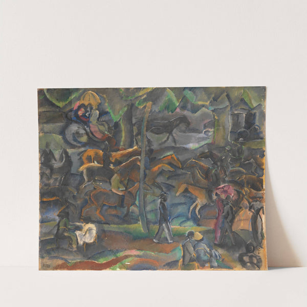 Reiter und Flaneure im Park (1900) by Georges Kars