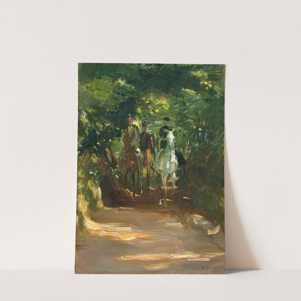 Reitergruppe im Wald by Max Slevogt