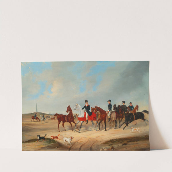 Reiterkavalkade mit Hunden by August von Rentzell