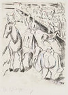 Reitgelände mit Pferden und Personen (1910-1912)