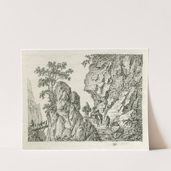 Reizigers op een bergpad by Otto Howen