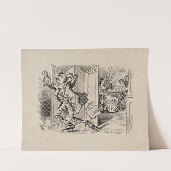 Rejected. Wadsworth; ‘Ah, I might have stood some chance if I hadn’t worn this detestable suit.’. (1882) by Bernard Gillam