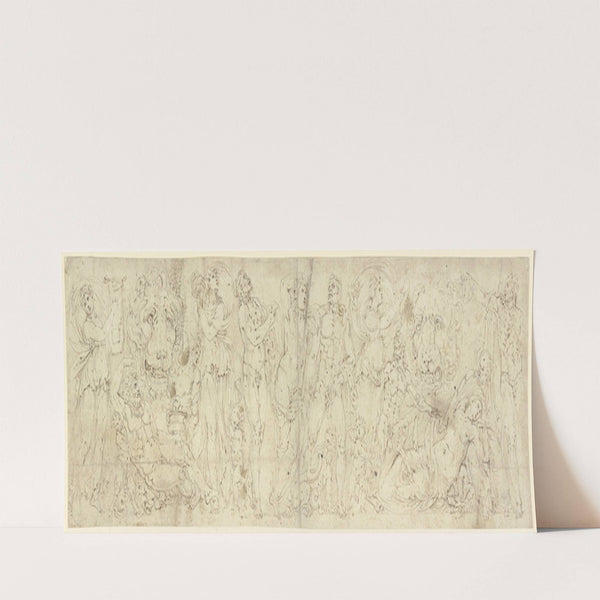 Relief eines römischen Bacchus-Sarkophags mit der Auffindung Ariadnes by Battista Franco