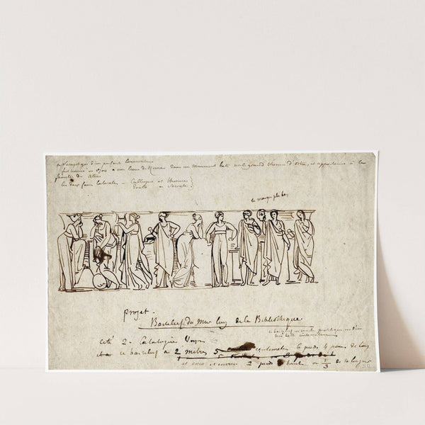 Relief from a sarcophagus with the nine Muses, intended by Humbert as decoration of a lbrary by David Humbert de Superville