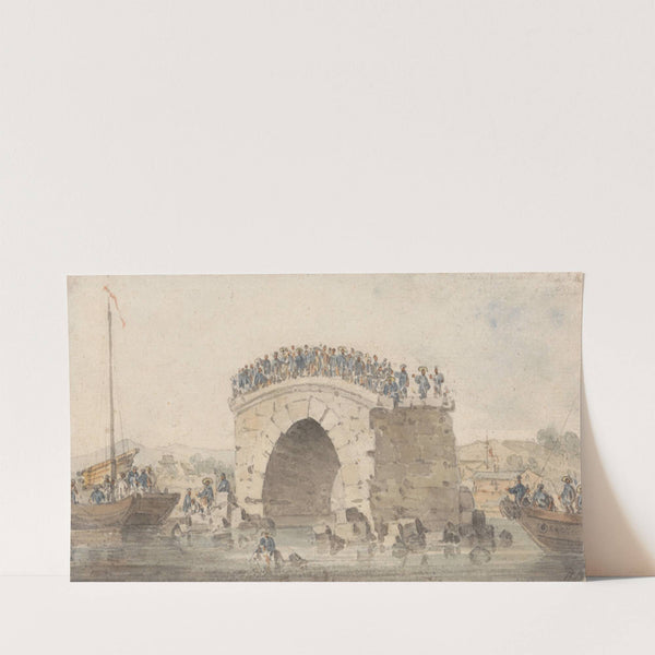 Remains of a Bridge at San-Sien-Wey on the Pei-Ho near Tong-Tcheou, August 15, 1793 (1793) by William Alexander