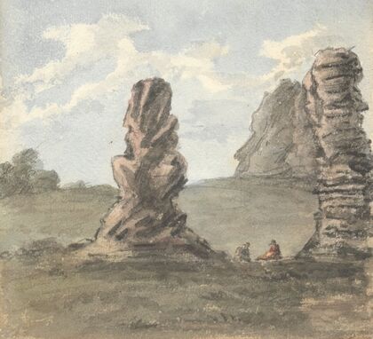 Remains of Fort on Mt. St. Catherine near Roeun, Said to Have Been the Station of R. Coeur de Lion — size preview