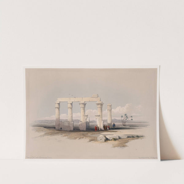 Remains of the Temple of Medamout, at Thebes. (1846-1849) by David Roberts
