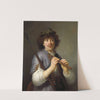 Rembrandt as a Shepherd with a Staff and Flute by Govert Flinck