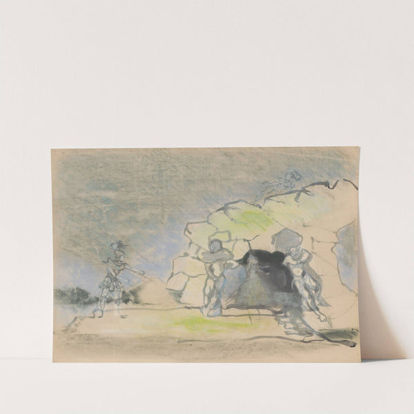 Renaud et Armide – maquette de décor – grotte avec quatre personnages (1943) by Christian Bérard