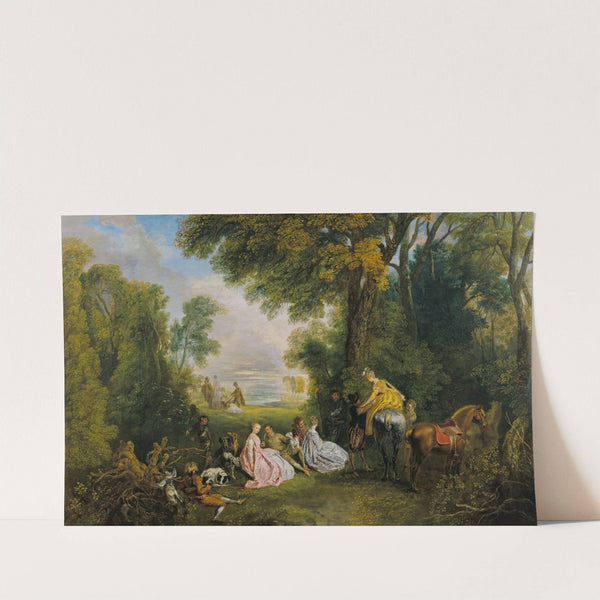 Rendez-vous de chasse by Jean-Antoine Watteau