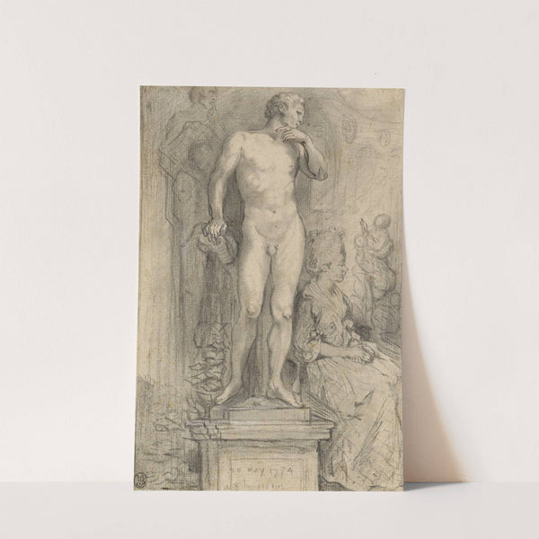 Rendezvous in the Palais Royal (1774) by Gabriel de Saint-Aubin