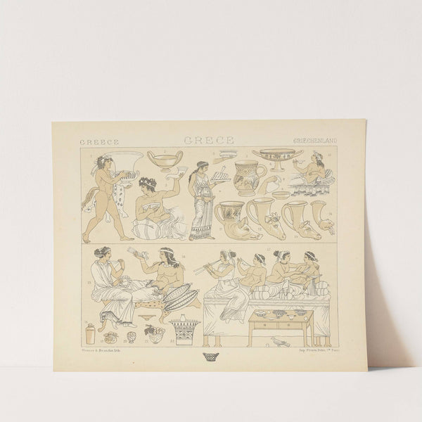 Repas et banquets;mobilier et ustensiles (1876-1888) by Auguste Racinet