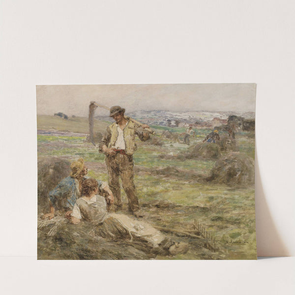 Repos pendant la fenaison by Léon Augustin Lhermitte