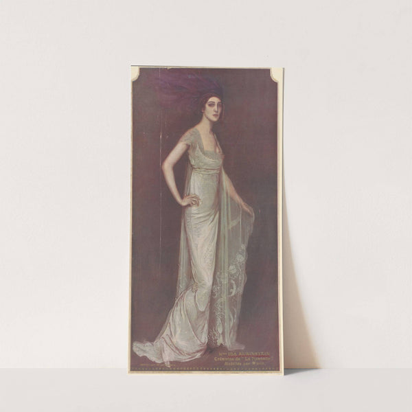 Reproduction of a painting of Ida Rubinstein as ‘La Pisanelle’, no. 7 (1913) by Antonio de La Gandara