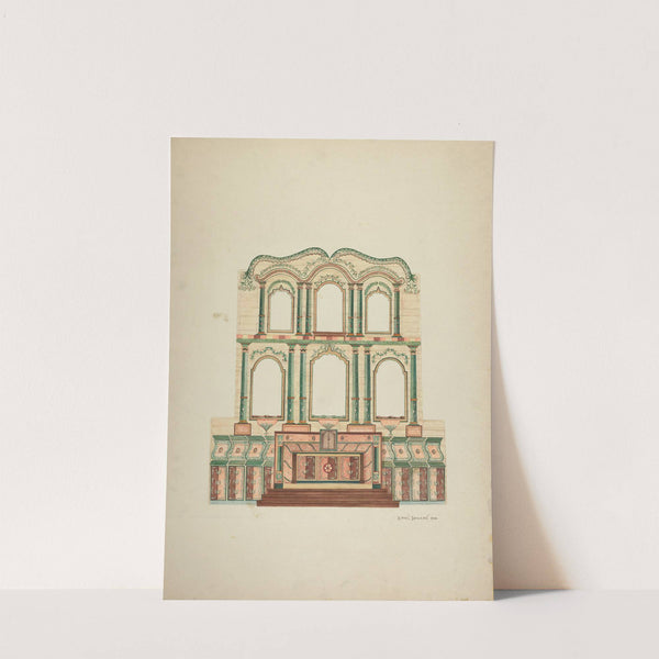 Reredos-Mission San Juan Bautista by Ethel Dougan