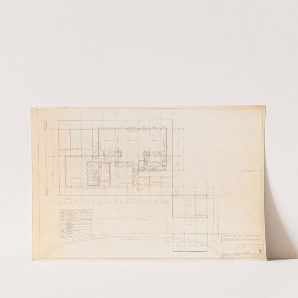 Residence for Mr. and Mrs. Harry Berk, East Lake Drive, Forest Lakes, Sarasota, Florida, First floor plan by Victor Alfred Lundy